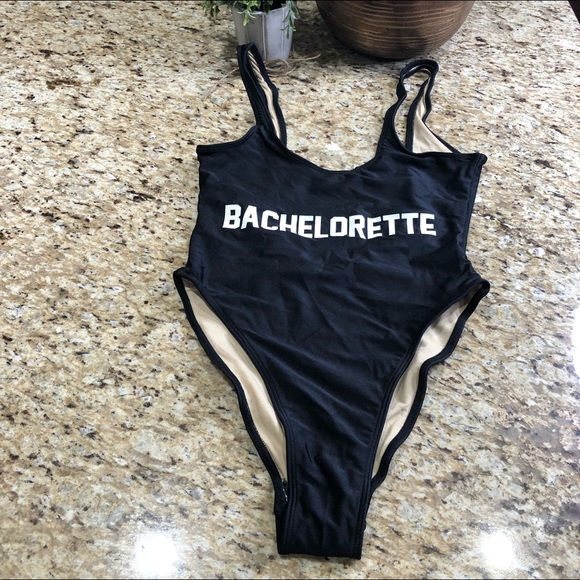 Private Party “Bachelorette” Black One Piece Swimsuit Med/Lrg - Picture 2 of 7